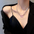South Korea Dongdaemun 2021 New Titanium Steel Necklace Personalized Hip Hop Trendy Pearl Pendant Design Temperament Clavicle Chain