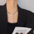 European and American Ins Personalized Fashion Letter B Necklace Female Online Influencer Cold Style Simple Pendant Niche Temperament Clavicle Chain Female