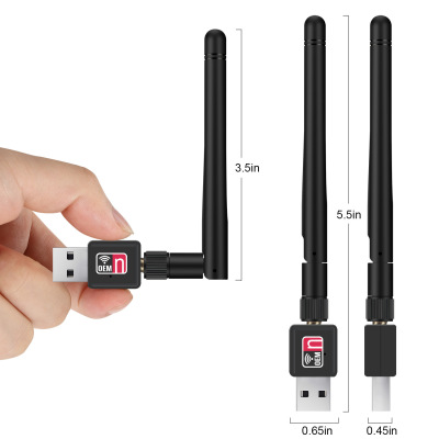 Wireless WiFi Network Card Laptop Desktop USB Interface 150M/300M Upgraded Antenna Receiver AP Transmitting