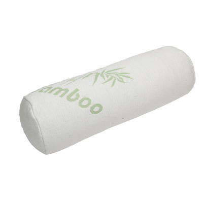 [Amazon Hot Sale] Bamboo Fiber Cloth Cover Memory Foam Cylindrical Pillow Crushed Sponge Pillow Bamboo Fiber Pillow