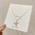 Titanium Steel Clavicle Chain Universe Star Pendant Niche Design Shell Star Moon Necklace Female Ins Hot Selling Necklace Tide