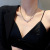 Korean Style Vintage Zircon Titanium Steel Necklace for Women Ins Style All Match Personality Pendant Internet Influencer Cold Style All-Match Clavicle Chain