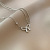 Minority Simple Retro Trendy Titanium Steel Necklace Female Personalized Hip Hop Bow Clavicle Chain Cold Style Ball Pendant