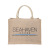 Custom Simple Retro Portable Canvas Bag Advertising Clothing Shopping Bag Burlap Handbag Custom Logo