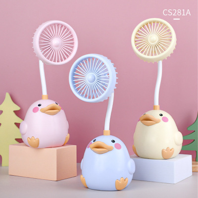 Desktop USB Rechargeable Small Fan with Pen Holder Storage Student Dormitory Office Children Learning Small Electric Fan Gifts