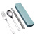 Stainless Steel Portable and Cute Chopsticks Spoon Fork Set Office Worker Student Modern Tableware Three-Piece Set for One Person