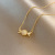 Dongdaemun Ins Style Fashion Simple Titanium Steel Necklace Niche Full Diamond Candy Pendant Internet Influencer Cold Style Clavicle Chain