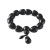 Thunder Wood Bracelet Men Ebony Beads Carved Lotus Six Words Mantra Buddha Beads Rosary Bracelet Factory Wholesale