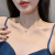 Dongdaemun Fashion Small Fresh Flower Necklace Simple Niche Zircon Pendant Cold Style Personalized Zircon Clavicle Chain