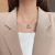 Titanium Steel Necklace for Women Light Luxury Minority Calabash Pendent Ins Cold Style Simple Temperament Clavicle Chain Women's Sweater Chain for Women