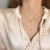 Korean Style Fashionable Ins Style All-Match Niche Titanium Steel Necklace Simple Opal Rose Clavicle Chain Cold Style Pendant