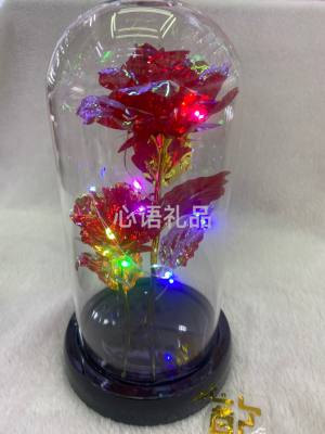 Rose with Light Glass Cover, Mother's Day, Valentine's Day, Christmas Gifts Must-Have Gifts for Various Occasions