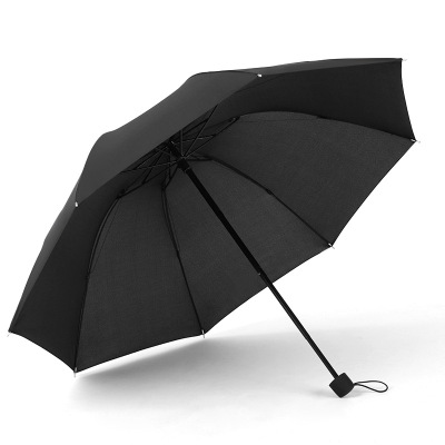 Umbrella Tri-Fold Manual Umbrella Solid Color Sun Umbrella Gift Advertising Umbrella Customized Logo Factory Spot