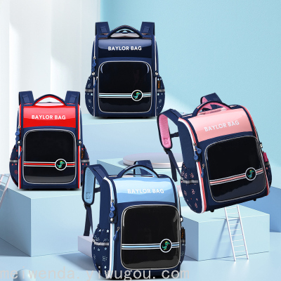 Factory Wholesale Primary School Children Backpack Lightweight Spine-Protective Grade 1-6 Stall