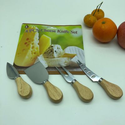 Cheese Knife 4-Piece Cake Dessert Knife and Fork Butter Knife Cheese Cheese Shovel Four-Piece Cheese Knife Set Suit
