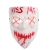 Amazon Hot Sale Cold Light Halloween Mask LED Luminous Mask Black V-Shaped Bloody Horror Mask Cross-Border Spot