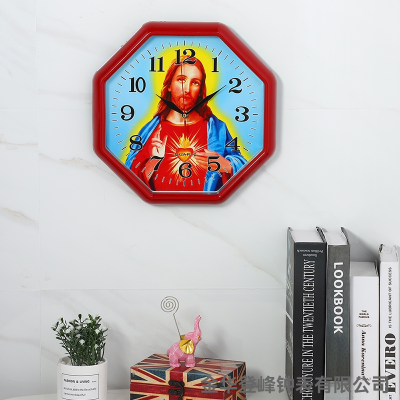 Religious Clock Plastic Quartz Wall Clock Printable Logo Customized Wall Clocks Watch Wholesale Manufacturer