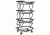 Kitchen Storage Rack Folding Floor Fruit Basket Movable Vegetable Colander Household Kitchen Utensils Storage Rack