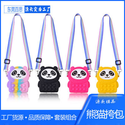 New Rat Killer Pioneer Bag Children's Educational Toy Rainbow Keyboard Panda Messenger Bag Popit Coin Purse