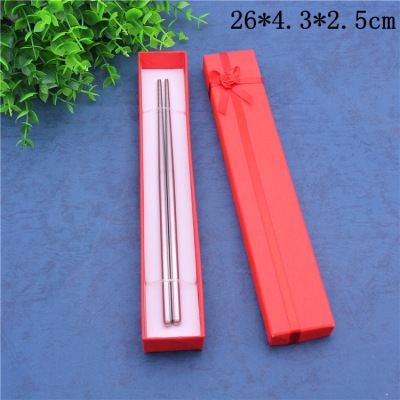 Factory Direct Sales Tiandigai Lengthened Pearl Necklace Packaging Box Rectangular Chopsticks Gift Box Paper Fan Control Stem