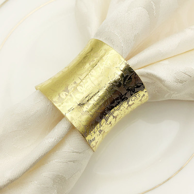 Gold Napkin Rings Hotel Towel Buckle for Wedding Party Dinner Table Decor Party of Table Setting