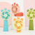 2022 New Cartoon Simple Crown Handheld USB Charging Portable Fan Student Gift Gift Order Logo