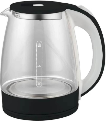 Foreign Trade Cross-Border OEM Borosilicate Scarlett Glass 1.8L Stainless Steel LED Lamp Lianjiang Fast Electric Kettle