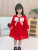 Korean Children's Clothing 2022 Spring New Children's Girls' Dress Lace Bow Long Sleeve Dress