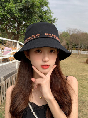 Bucket Hat Women's Japanese Style All-Matching Internet Celebrity Ins Early Spring and Autumn Sun Protection Sun-Proof Basin Hat Korean Fashion Sun Hat Summer