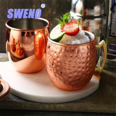 304 Stainless Steel Cylindrical Cup Creative Metal Beer Steins Rose Gold Water Cup Tumbler Copper Cup Water Cup