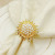 SunFlower Metal Napkin Ring with Pearl Towel Buckle for Wedding Party Dinner Table Decor