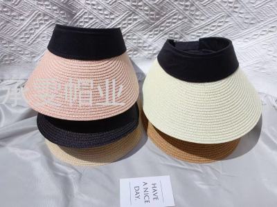 Back Velcro Fastener Adjustable Head Circumference Straw Air Top Sun Protection Sun Hat