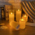 Glass Flat Mouth Electronic Candle Flame Swing Led Candle Light Romantic Home Atmosphere Props Ornaments