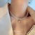 South Korea Dongdaemun Ornament Female Designer Model Double-Layer Court Style Necklace Clavicle Chain Fashion