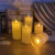 Glass Flat Mouth Electronic Candle Flame Swing Led Candle Light Romantic Home Atmosphere Props Ornaments