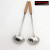 Nordic Style Wood Grain Stainless Steel Soup Ladle Colander Hot Pot Spoon Oil Leakage Xinzhiyue 1.5 8 Points Deyi Soup Ladle Leakage