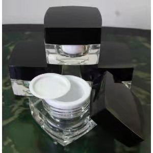 [Black Cover Square Bottle] Acrylic Bottle Cream Bottle Storage Bottle Spray Bottle Cosmetic Packaging Material Face Cream Box