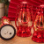 Red Led Storm Lantern Chinese New Year Decoration Small Oil Lamp Portable Electronic Barn Lantern Halloween Candlestick Bar Atmosphere Layout