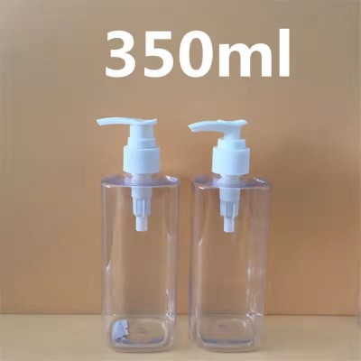 Pet330ml Square Bottle Sannitizer Replacement Bottle Shower Lotion Bottle Cosmetic Bottle Essence Press Plastic Bottle