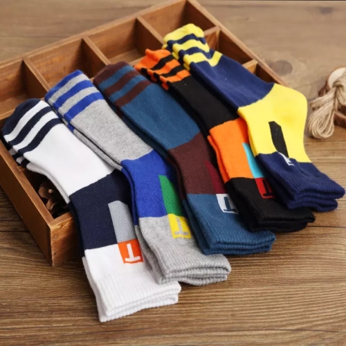 socks men‘s mid-calf autumn and winter stockings deodorant and sweat-absorbing long men‘s socks boat socks tide socks