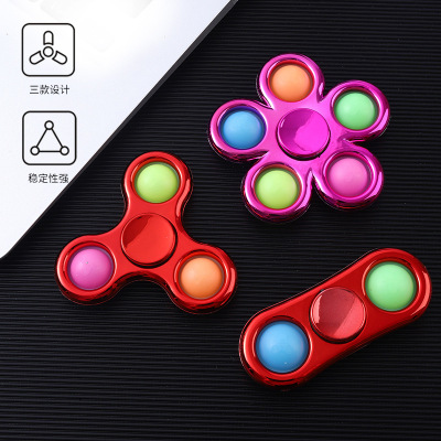 Bubble Gyro Electroplating Luminous Finger Bubble Music Toy Software Squeeze Board Glowing Fingertip Spinning Top