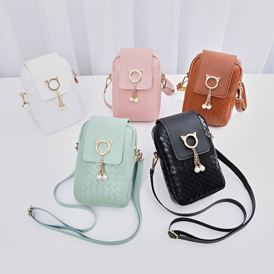 Phone Small Bag Mini Pearl Pendant Bag Coin Purse Embossed Bag Cross-Border Girls' Bags Female One Piece Dropshipping