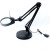 Desktop Clip-on Dual-Purpose Magnifying Glass with Light Pd97s Cantilever Bracket 10 Times Enlarged round Base Iron Table Clip