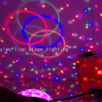 Led Voice-Activated Bar KTV Wedding Stage Flash Light Colorful Rotating atmosphere lamp DJ Stage Lighting RGB Crystal LED Magic Ball Light  6 color LED Dance Light