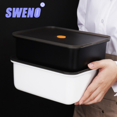 304 Stainless Steel Nordic Style Crisper Rectangular Sealed Lunch Box Color Storage Box Bento Lunch Box Outdoor