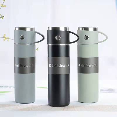 316 Stainless Steel Vacuum Cup Portable Portable Cup Lid Creative One Cup Dual-Use High-End Business Straight Cup Gift Cup