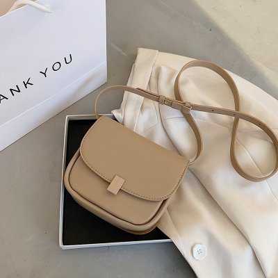 2021 New High Quality Crossbody Bag Women's Semicircle Ins Korean Style Small Square Bag Trendy One-Shoulder Bag Solid Color Pu Women's Bag