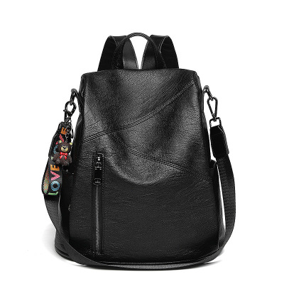 Factory Wholesale 2021 Genuine Leather Women's Bag Backpack European and American Fashion One Piece Dropshipping Travel Bag College Student Bag