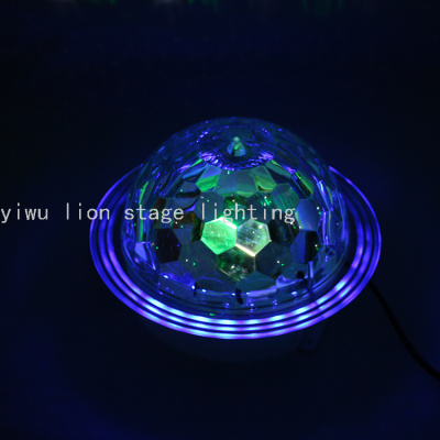 Factory Direct Sales Led Straw Hat Colorful Rotating Crystal Magic Ball Light No Dmx Bar Ktv Stage Flash Light