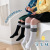 2022 Spring New Korean Style Big Children 'S Socks College Style Children 'S Stockings Solid Color Striped Girls' Sports Socks